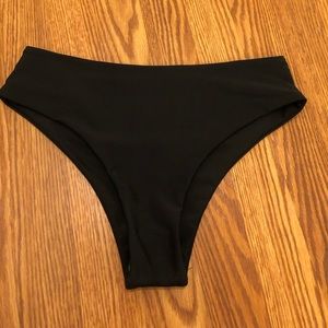 Black thong bikini bottoms